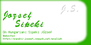 jozsef sipeki business card