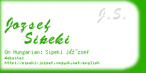 jozsef sipeki business card
